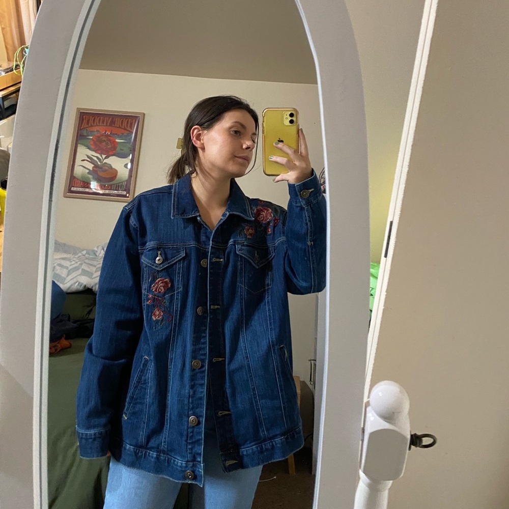 Embroidered denim jacket